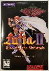 Manual | Lufia II Rise of Sinistrals Super Nintendo