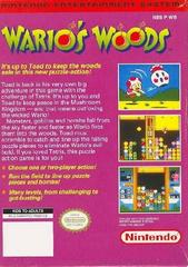 Wario'S Woods - Back | Wario's Woods NES