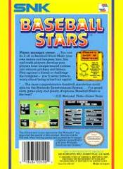 Baseball Stars - Back | Baseball Stars NES