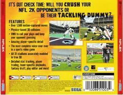Back Of Case | NFL 2K [Sega All Stars] Sega Dreamcast