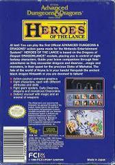 Heroes Of The Lance - Back | Advanced Dungeons & Dragons Heroes of the Lance NES