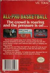 All-Pro Basketball - Back | All-Pro Basketball NES