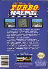 Al Unser Jr Turbo Racing - Back | Al Unser Jr. Turbo Racing NES