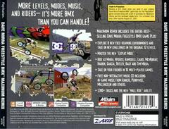 Back Of Case | Dave Mirra Freestyle BMX Maximum Remix Playstation