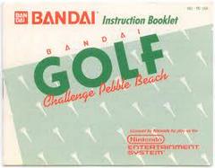 Bandai Golf Challenge Pebble Beach - Instructions | Bandai Golf Challenge Pebble Beach NES