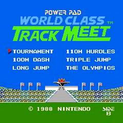 Title Screen | World Class Track Meet NES