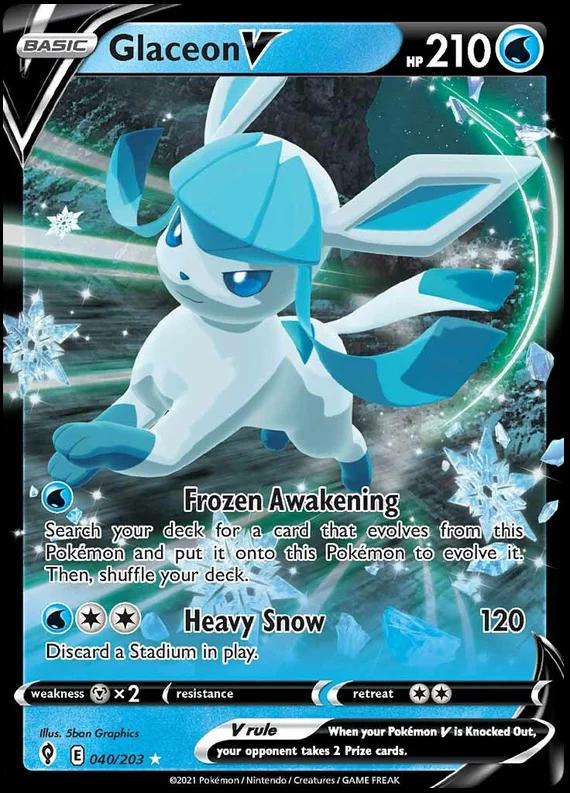 Glaceon V 40 Prices Pokemon Evolving Skies Pokemon Cards