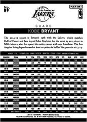 Back Of Card | Kobe Bryant Basketball Cards 2014 Panini Hoops