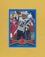 Tom Brady [Blue Refractor] #220 Football Cards 2012 Topps Chrome Prices