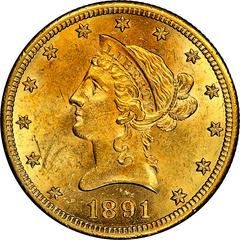 1891 Coins Liberty Head Gold Double Eagle Prices