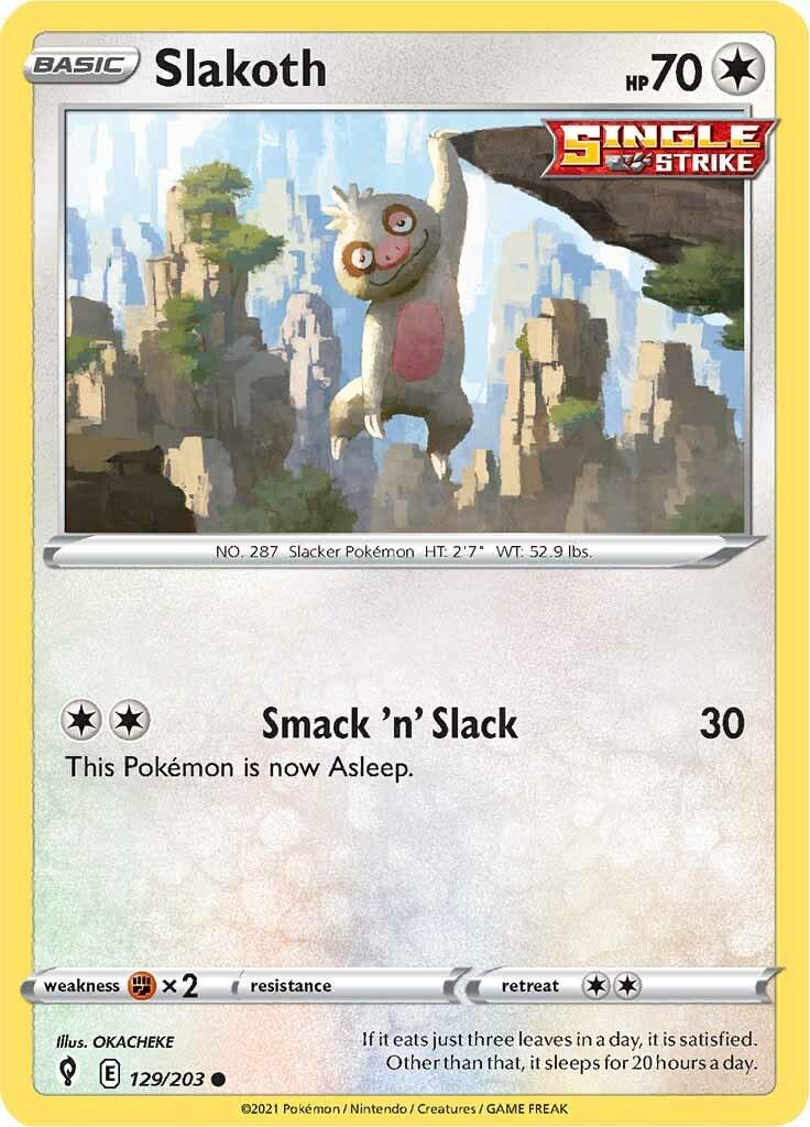 Slakoth #129 Pokemon Evolving Skies