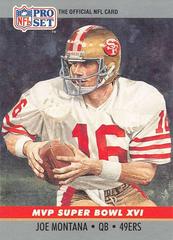 Joe Montana #16 Football Cards 1990 Pro Set Super Bowl MVP Prices