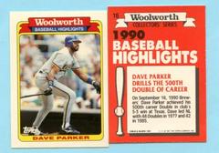 Dave Parker Baseball Cards 1990 Woolworth Prices