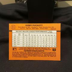 Back | Kirby Puckett [Error] Baseball Cards 1990 Donruss MVP