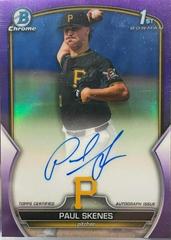 Paul Skenes [Purple] #CDA-PS Baseball Cards 2023 Bowman Draft Chrome Prospect Autographs Prices