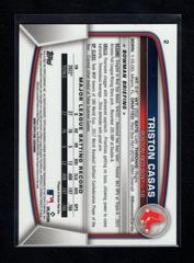 Back | Triston Casas [Mega Box Mojo Refractor] Baseball Cards 2023 Bowman