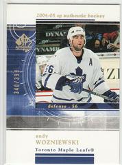 Andy Wozniewski Hockey Cards 2004 SP Authentic Rookie Redemption Prices