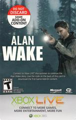 DLC Card | Alan Wake Limited Edition Xbox 360