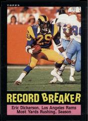Eric Dickerson [Record Breaker] #2 Football Cards 1985 Topps Prices