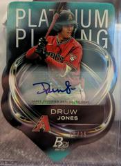 Druw Jones [Autograph Aqua] #PPD-7 Baseball Cards 2023 Bowman Platinum Plating Die Cut Prices