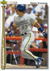 Greg Vaughn #HR20 Baseball Cards 1992 Upper Deck Homerun Heroes Prices