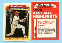 Billy Hatcher Baseball Cards 1990 Woolworth Prices