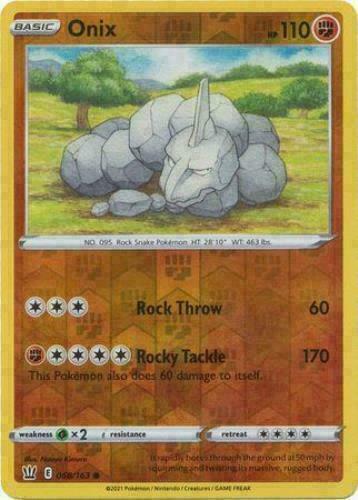 Onix [Reverse Holo] #68 Pokemon Battle Styles