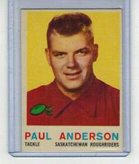 Paul Anderson #87 Football Cards 1959 Topps CFL Prices