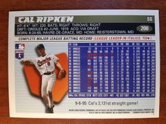 Back | Cal Ripken Jr. [Team Topps] Baseball Cards 1996 Topps