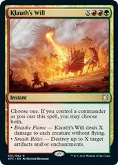 Klauth's Will Magic Adventures in the Forgotten Realms Commander Prices