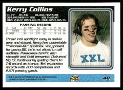 Back | Kerry Collins Football Cards 1996 Topps 40th Anniversary
