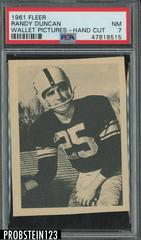 Randy Duncan Football Cards 1961 Fleer Wallet Pictures Prices