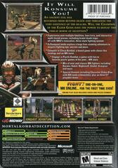 Back Cover  | Mortal Kombat Deception Xbox