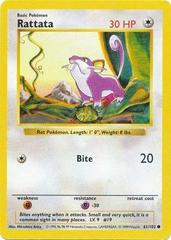 Rattata [Shadowless] Pokemon Base Set Prices