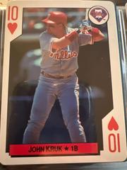 John Kruk [10 of Hearts] Baseball Cards 1992 U.S. Playing Card All Stars Prices