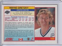 Back | Wayne Gretzky [Bilingual Purple Border] Hockey Cards 1991 Score Canadian