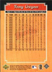 Back | Tony Gwynn Baseball Cards 2001 Upper Deck Legends