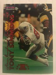 Tony Simmons Football Cards 1999 Fleer Tradition Prices