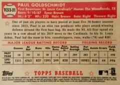 Rear | Paul Goldschmidt Baseball Cards 2021 Topps 1952 Redux