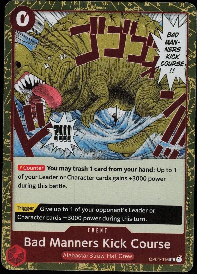 Bad Manners Kick Course OP04 016 Prices One Piece Kingdoms of Intrigue One Piece Cards Bad Manners Kick Course OP04 016 Prices One Piece Kingdoms of Intrigue One Piece Cards