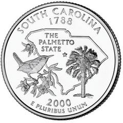 2000 S [CLAD SOUTH CAROLINA PROOF] Coins State Quarter Prices