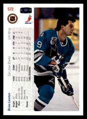Back | Brian Lawton Hockey Cards 1991 Upper Deck