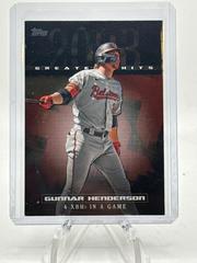 Gunnar Henderson [Black] #23GH-18 Baseball Cards 2024 Topps Greatest Hits Prices