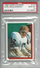 Karl Mecklenburg #174 Football Cards 1986 Topps Stickers Prices