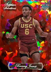 Bronny James [Red] #SAS-1 Basketball Cards 2023 Bowman Chrome University Sapphire Selections Prices