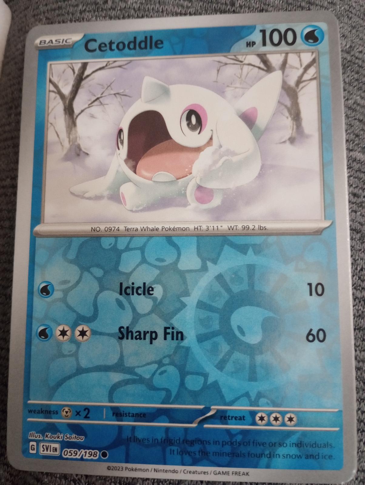 Cetoddle [Reverse Holo] #59 Pokemon Scarlet & Violet