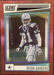 Deion Sanders [Dots Red] Football Cards 2022 Panini Score Prices