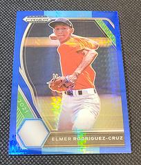 Elmer Rodriguez Cruz [Hyper Blue & Carolina Blue Prizm] Baseball Cards 2021 Panini Prizm Draft Picks Prices