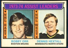 Assist Leaders [B. Orr, D. Hextall] Hockey Cards 1974 O-Pee-Chee Prices