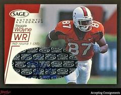 Reggie Wayne [Red] #A49 Football Cards 2001 Sage Autographs Prices